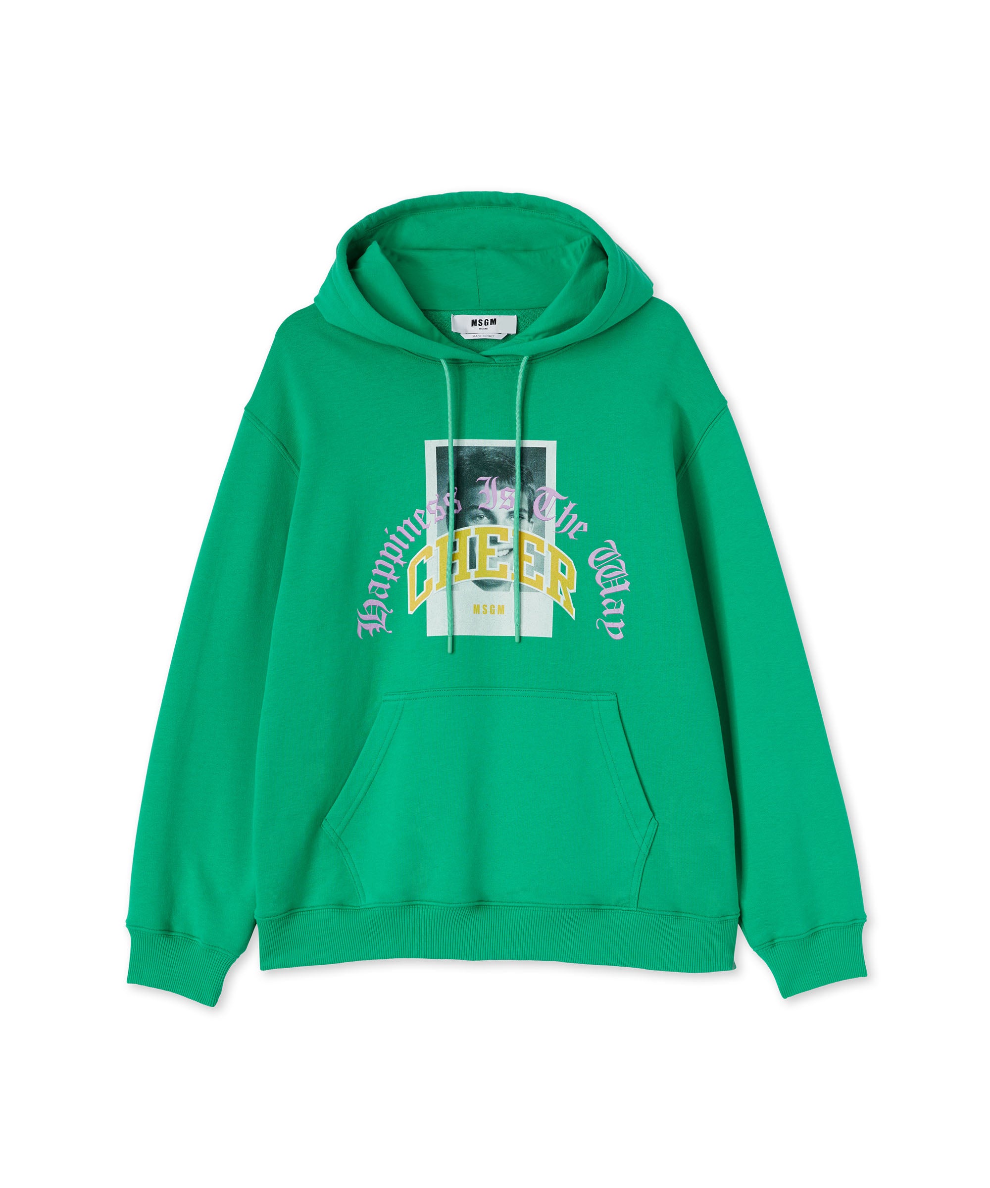 クリアランス在庫 MSGM HOODED SWEATSHIRT WITH COLOR-BLOCK