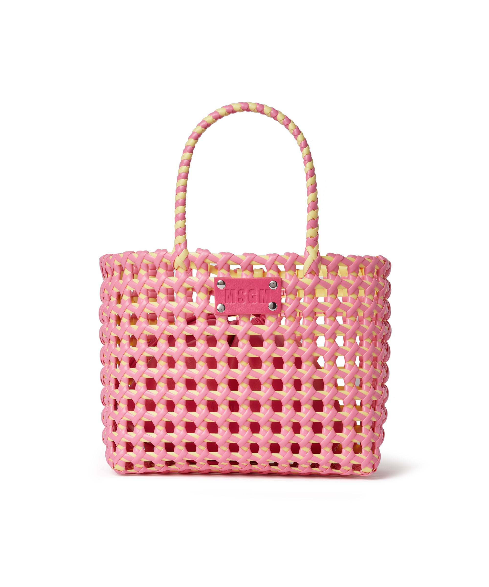 Woven tote bag with logo - MSGM Official