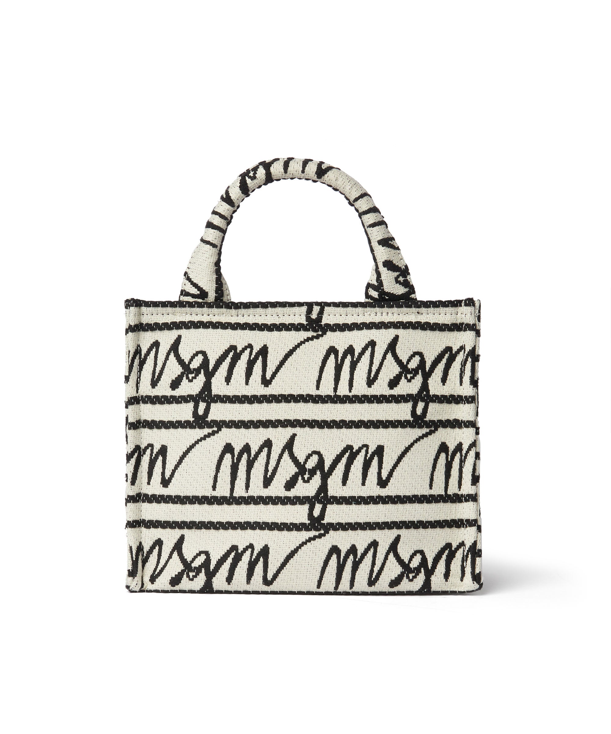 Small anvas tote bag with jacquard logo - MSGM Official