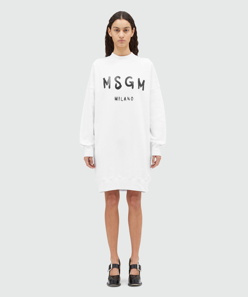 Cotton dress with brushed logo MSGM Official