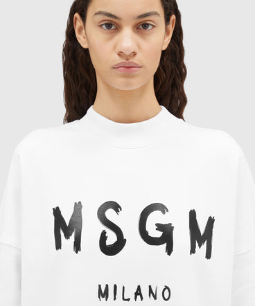 Cotton dress with brushed logo MSGM Official