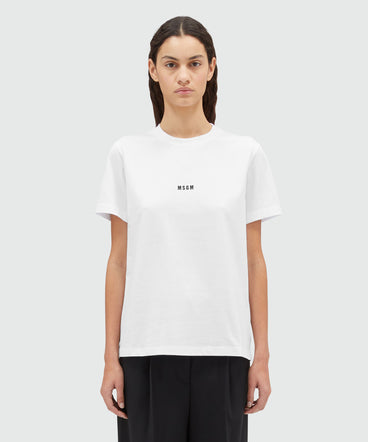 Cotton T-shirt with micro logo