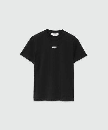 Cotton T-shirt with micro logo