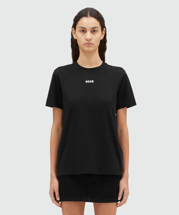 Cotton T-shirt with micro logo