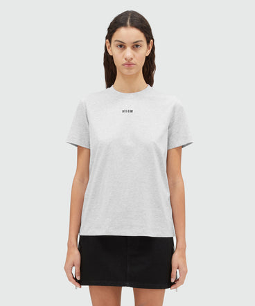 Cotton T-shirt with micro logo