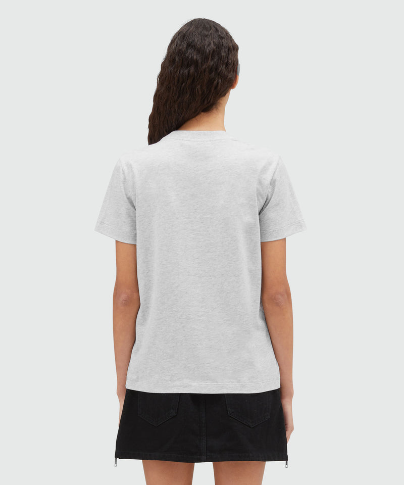 Cotton T-shirt with micro logo GREY Women 