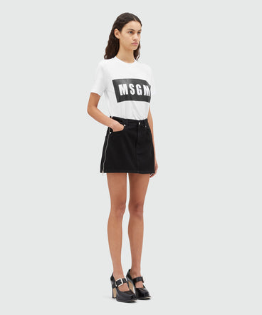 T-shirt girocollo con box logo MSGM