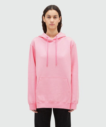 Oversized sweatshirt with a maxi logo print on the hood