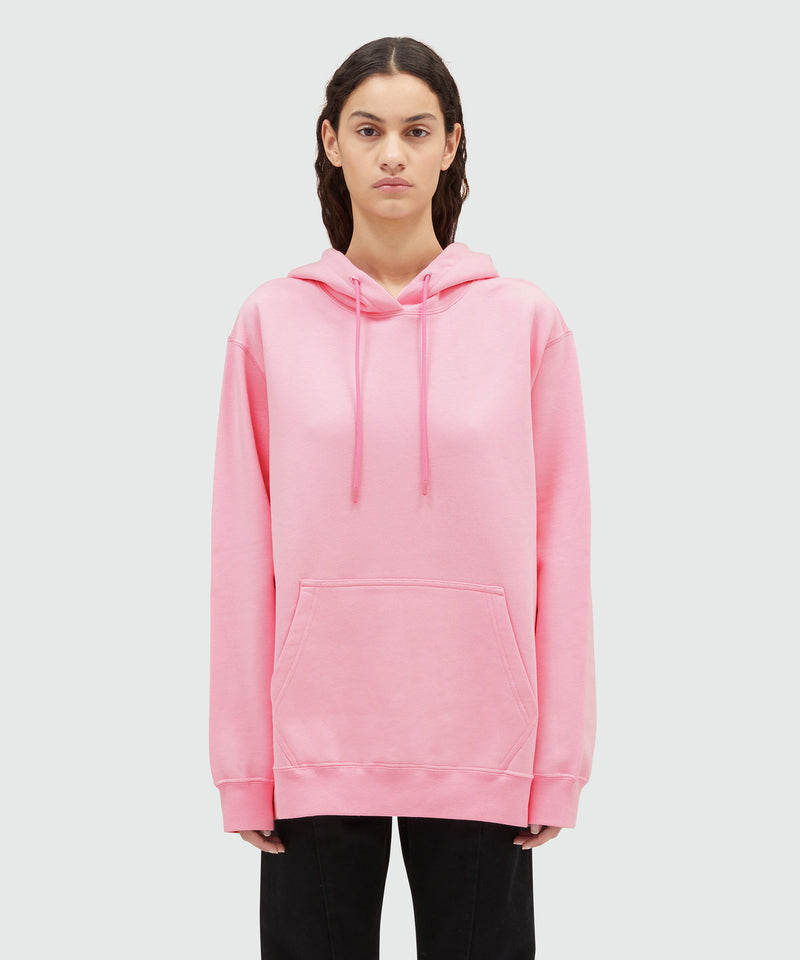 Oversized sweatshirt with a maxi logo print on the hood PINK Women 