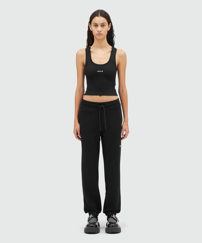 Track pants with high waist and drawstring BLACK Women 