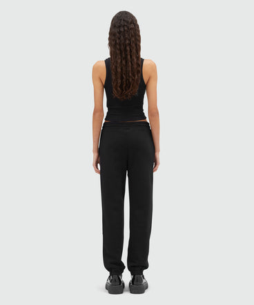 Track pants with high waist and drawstring