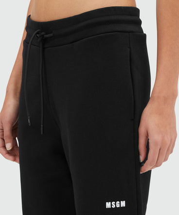 Track pants with high waist and drawstring