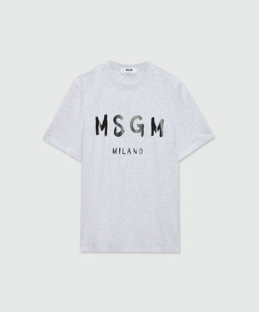 Cotton T-shirt with brushed logo