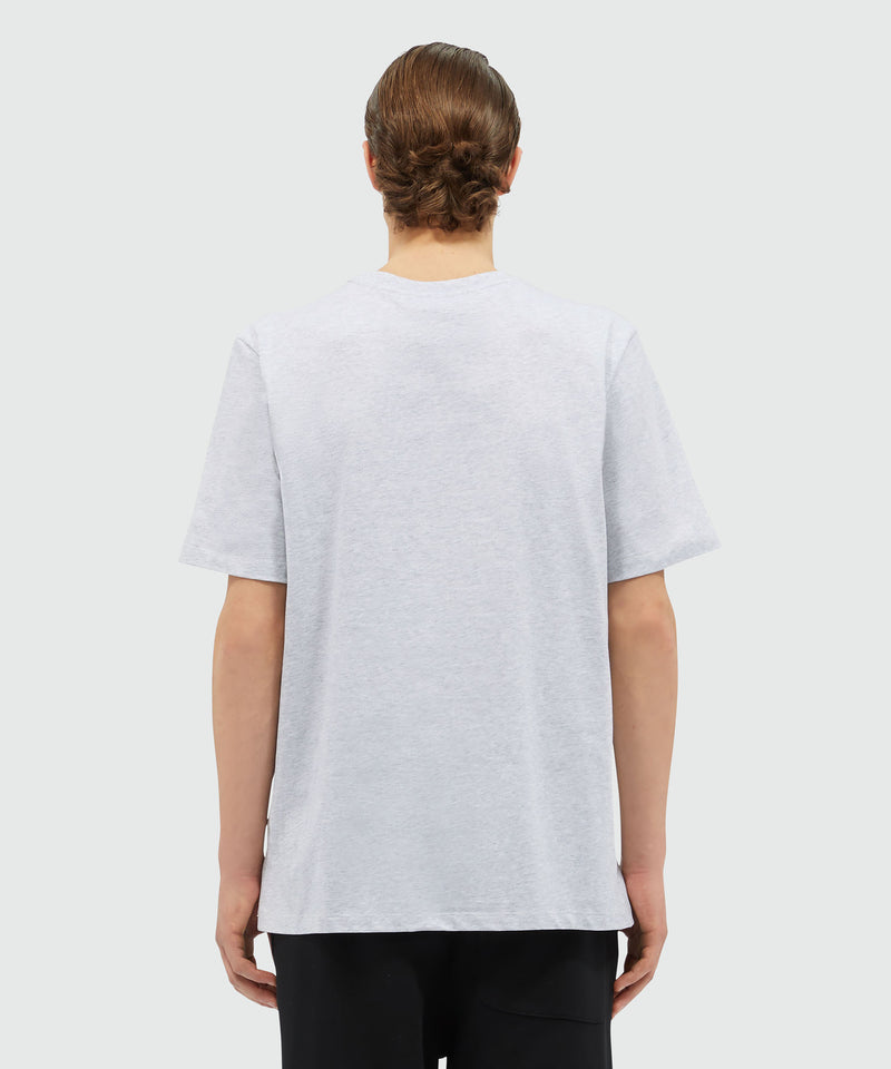 Cotton T-shirt with brushed logo GREY Men 