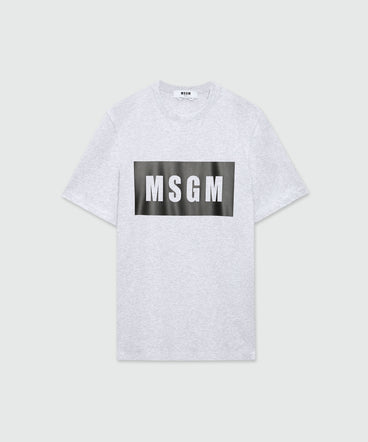 T-shirt in cotone con box logo