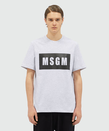 T-shirt in cotone con box logo