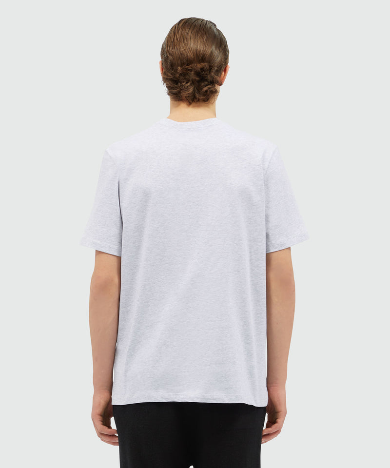 Cotton T-shirt with box logo GREY Men 