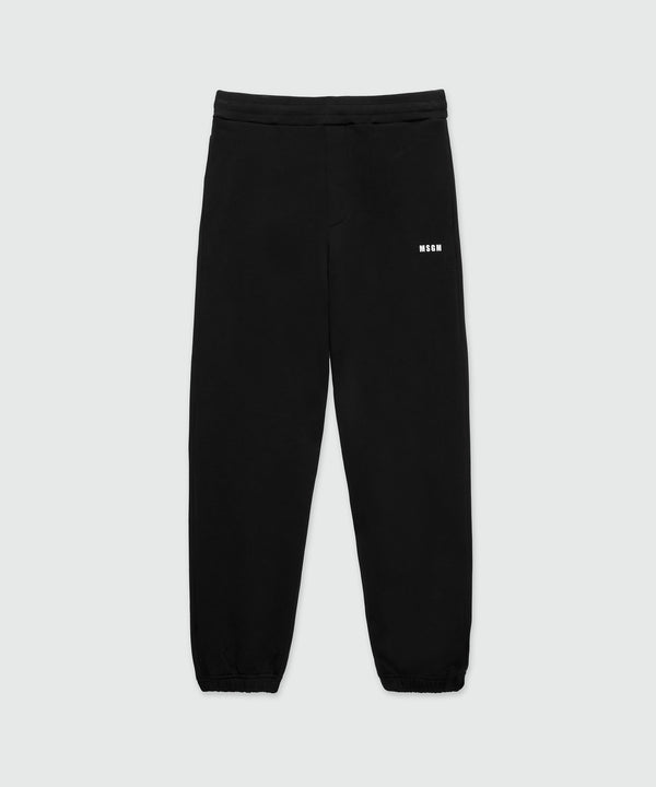 Pantaloni jogger in cotone tinta unita