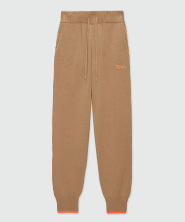 Wool and cashmere track pants