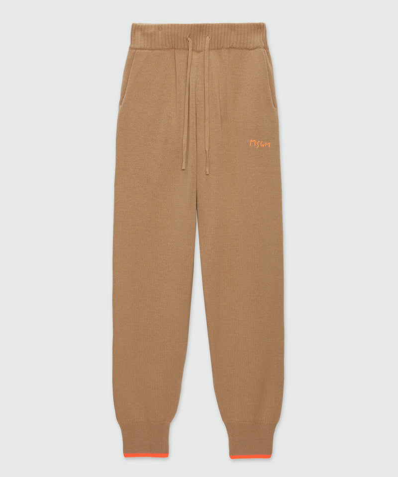 Pantalone jogger in lana e cashmere BEIGE Uomo 