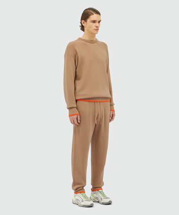 Pantalone jogger in lana e cashmere