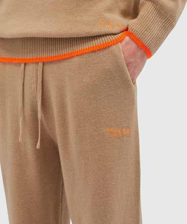 Wool and cashmere track pants