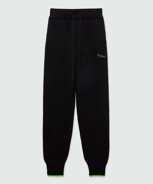 Wool and cashmere track pants