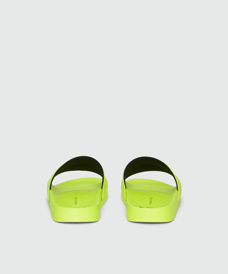 Pool slippers with MSGM micro logo FLUO YELLOW Men 