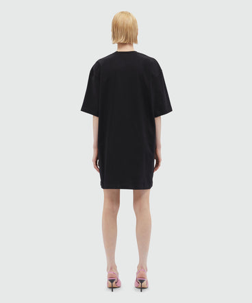 Jersey brushstroke logo T-shirt dress