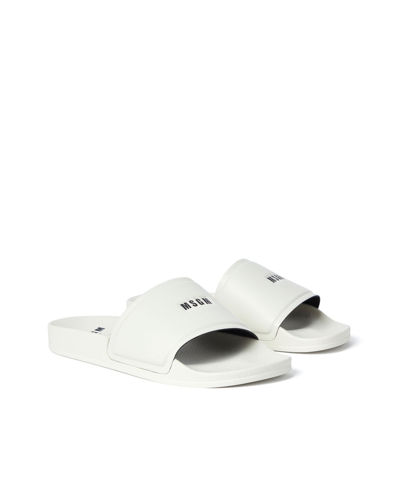 Pool slippers with MSGM micro logo OFF WHITE Men 