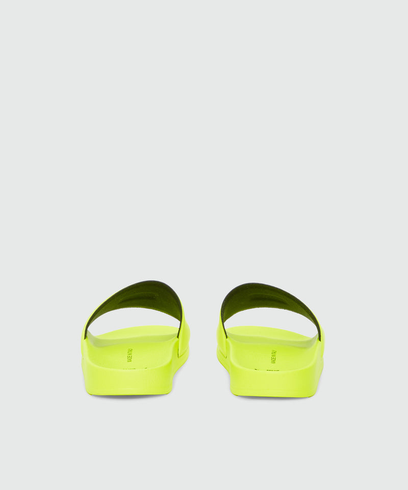 Pool slippers with MSGM micro logo FLUO YELLOW Women 