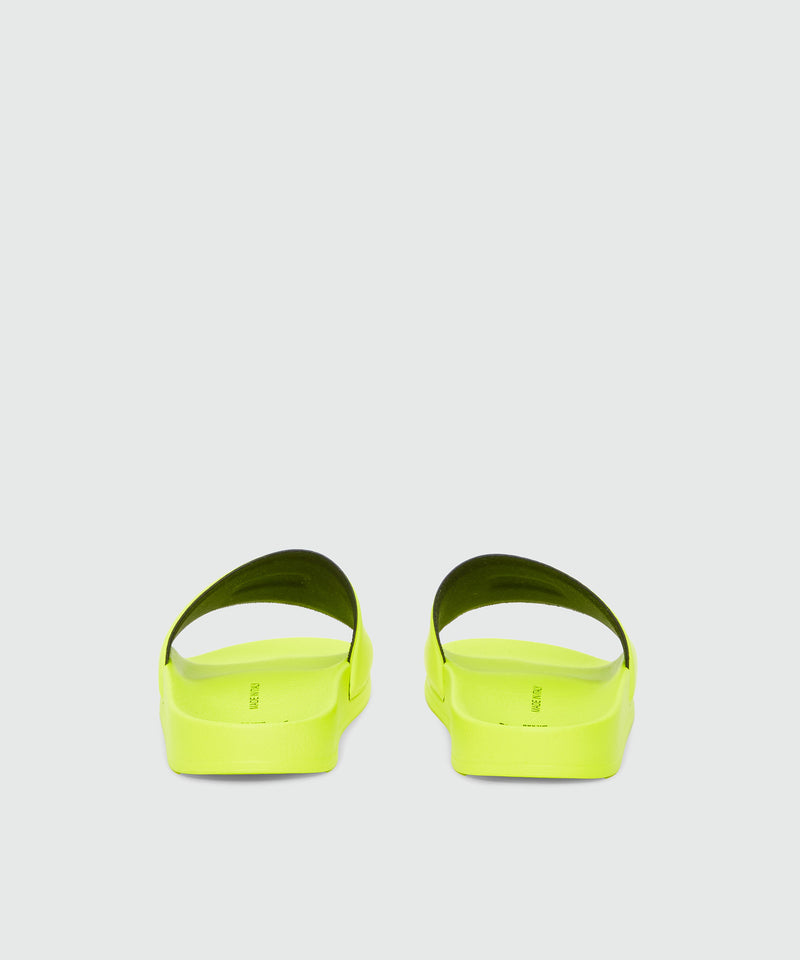 Pool slippers with MSGM micro logo FLUO YELLOW Donna 