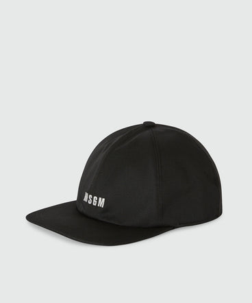 Cotton baseball cap with embroidered micro logo