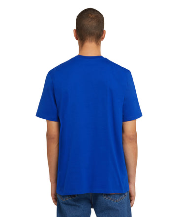 Cotton crewneck t-shirt wth  MSGM brushstroke logo positioned at the neck