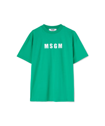 Cotton crew neck cotton t-shirt with MSGM logo