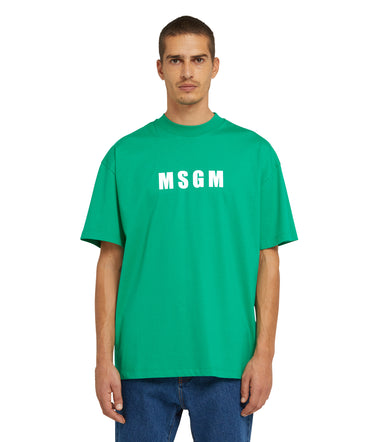 Cotton crew neck cotton t-shirt with MSGM logo