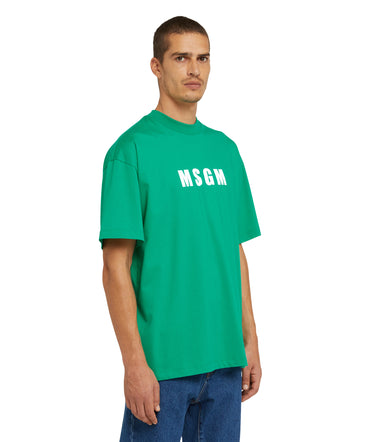 Cotton crew neck cotton t-shirt with MSGM logo