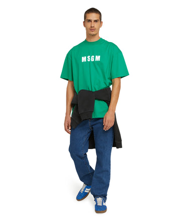 Cotton crew neck cotton t-shirt with MSGM logo