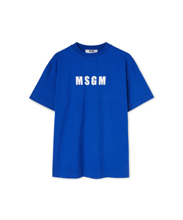 Cotton crew neck cotton t-shirt with MSGM logo