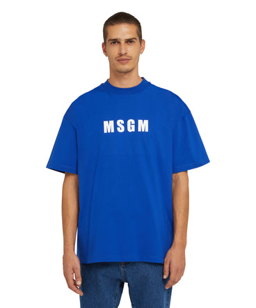 Cotton crew neck cotton t-shirt with MSGM logo