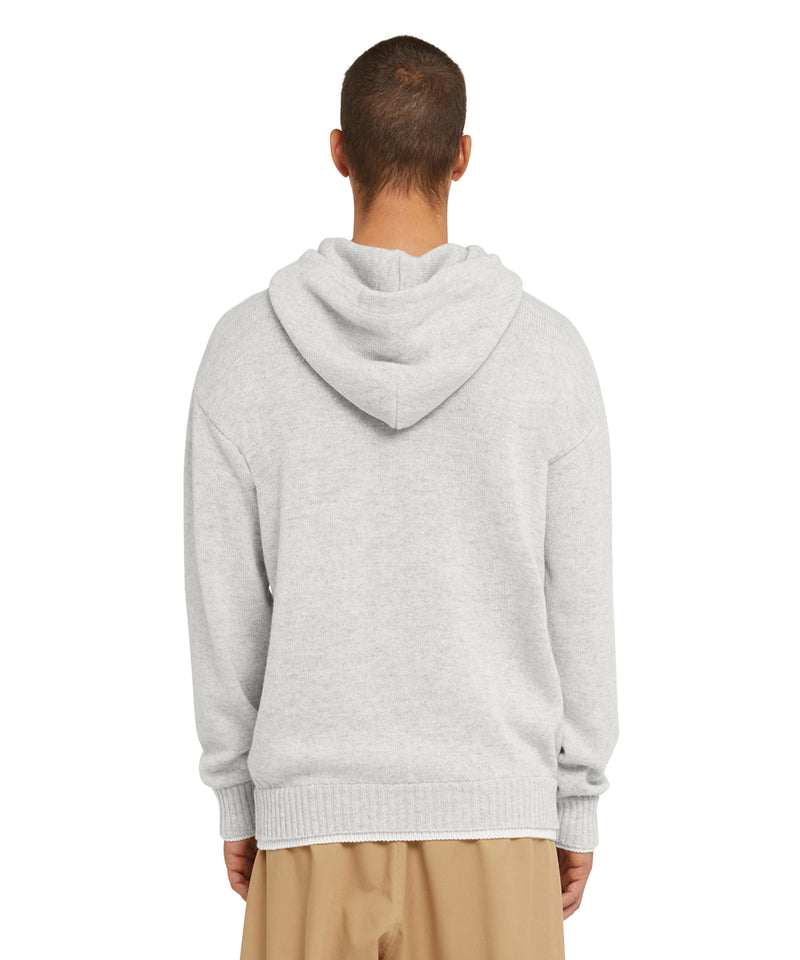 Heritage Embroidery Merino MSGM crewneck sweater GREY Men 