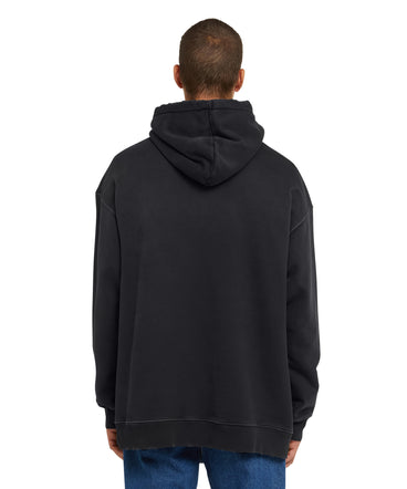 Cotton hooded sweatshirt with MSGM large logo print