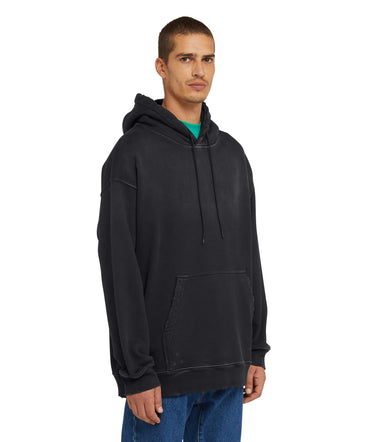 Cotton hooded sweatshirt with MSGM large logo print