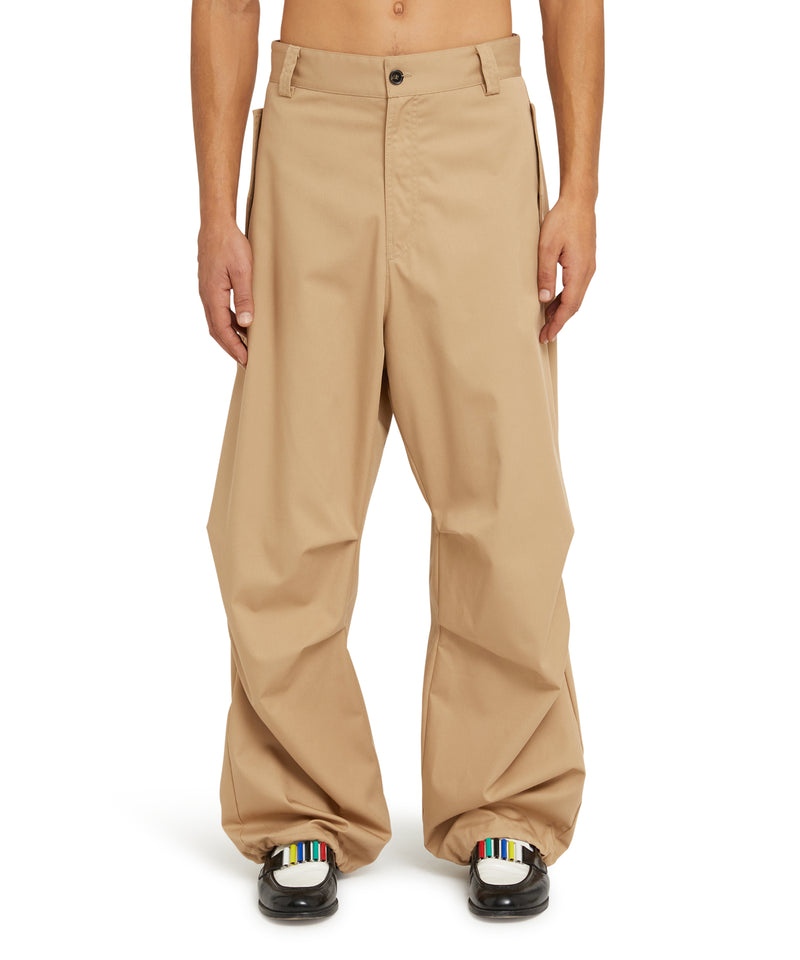 "Technical Gabardine" workwear trousers BEIGE Men 