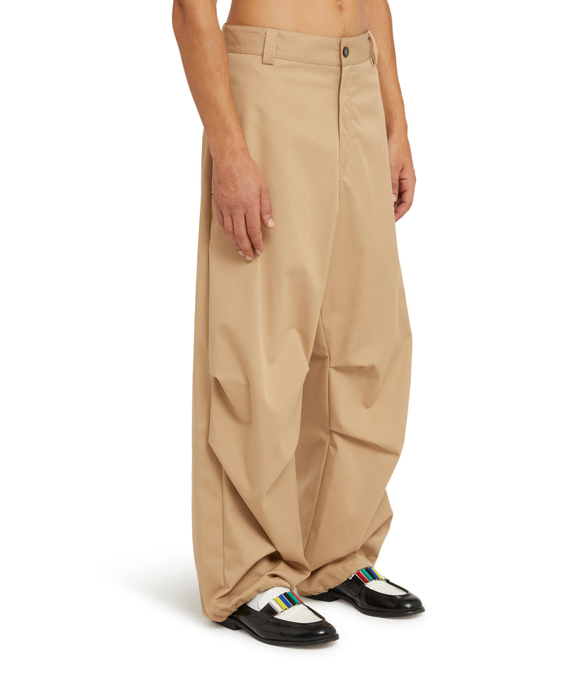 "Technical Gabardine" workwear trousers BEIGE Men 