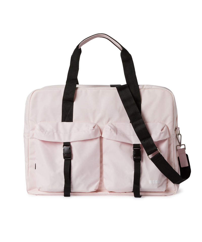 Pink and discount black duffle bag