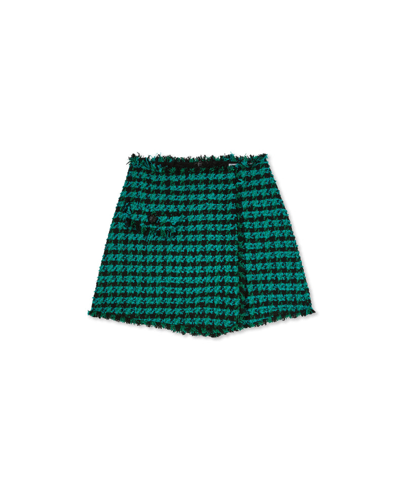 Skort con motivo "Lurex Bouclè Tweed" VERDE Donna 