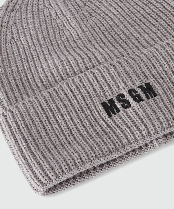 Grey blended-wool watch cap with Impact logo