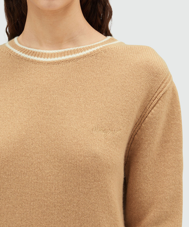 Maglia "MSGM Signature Cachemire blend" BEIGE Donna 