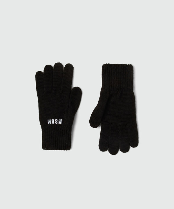 Black blended-wool gloves with Impact logo